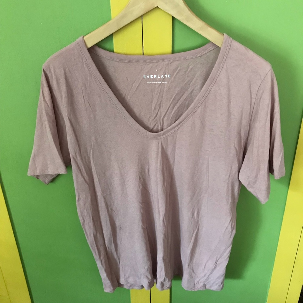 Everlane Pink Scoop Neck Air Tee